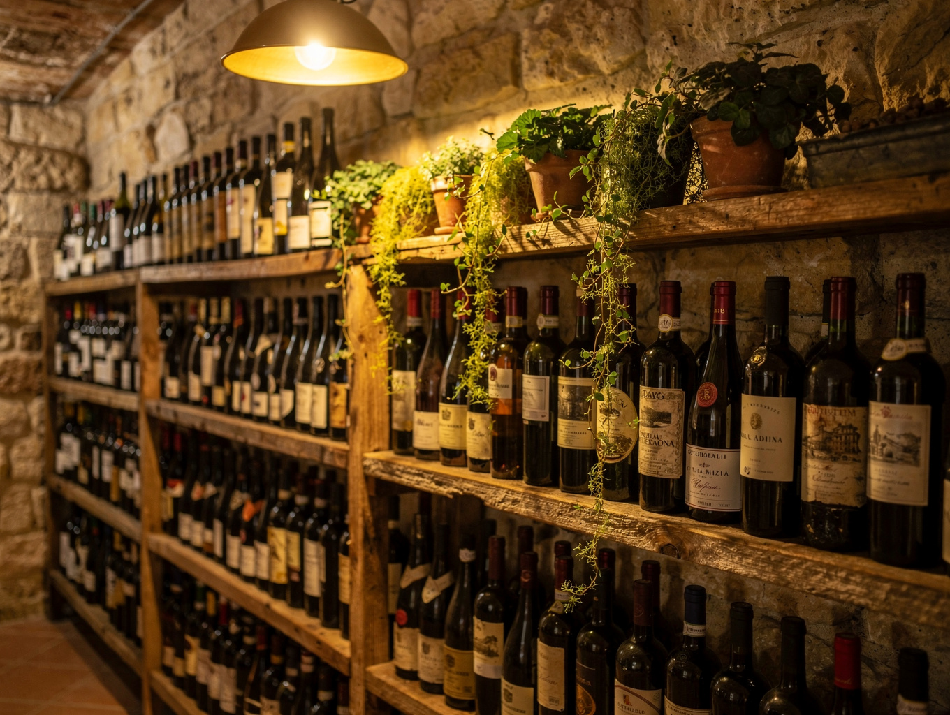 Selection of fine Italian wines in our cellar
