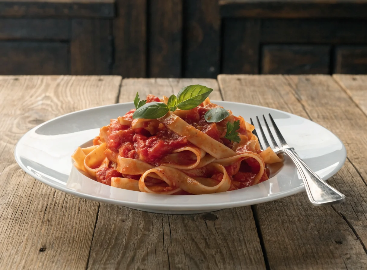 Handcrafted fresh pasta served with seasonal Mediterranean ingredients